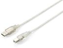 Equip USB2.0 Druckerkabel USB-A->USB-B  St/St  1.00m transp. Polybeutel