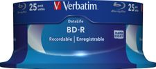 BD-R Verbatim Datalife SL 6x 25GB 25pack Spindel No ID