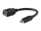 Equip Adapter USB-C->USB-A3.0 OTG Adapt.St/Bu  0.15m schwarz