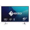 EIZO FlexScan EV4340X-WT computer monitor 108 cm (42.5") 3840 x 2160 Pixels 4K Ultra HD LCD Wit