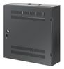 Intellinet Low-profile 19" wandkast met 4U horizontale en 2U verticale rails, slanke ruimtebesparende behuizing met slechts 170 mm diepte, ideaal voor AV/multimedia/surveillance, gemonteerd, zwart RAL 7021