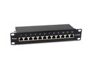 Equip 10" Patchpanel 12xRJ45 Cat6a FTP 1U     500MHz RAL9005