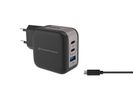 CONCEPTRONIC Ladegerät 3Port GaN 2xUSB-C/1xA 67WPD3.0/PPS sw