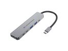 CONCEPTRONIC  6-1 Dock USB-C->HDMI/2xUSB-A/2xUSB-C/+ 25cm gr
