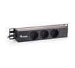Equip 10" Steckdosenleiste 3xCEE7/5 FR->St.90° sw.      Alu.