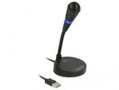 DELOCK USB-Mikrofon mit Standfuß & Touch-Mute-Taste 1.7m