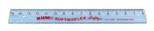 WEDO Lineal 15 cm Linkshänder KUM Lefty L1 Softie Flex