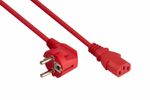 Kabelmeister SK0130-R010 electriciteitssnoer Rood 1 m Netstekker type E+F IEC C13