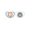 NUK 10175351 fopspeen Babyfopspeen met vrije luchtdoorvoer Silicone Blauw, Grijs