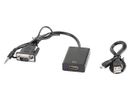 LANBERG VGA(M)+MINIJACK 3,5mm(M)->HMDI(F) Adapter 0,2m sw