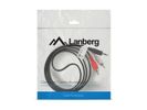LANBERG Minijack 3.5mm(M) 3 PIN->2x RCA(CINCH)(M) Kabel 1,5m
