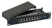 EFB Mini-Patchpanel STP 8xRJ45 Cat.6A,10" 1HE,grau
