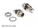 DELOCK Steckverbinder DC 5.5x2.1x9.5mm Bu zum Einbau
