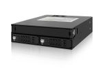 Backplane IcyDock 2x6,3cm SATAI-III/SAS in 1x5,25" HDD/SSD