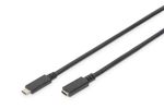 DIGITUS USB 3.2 Verlängerungskabel Typ C -C  St/Bu 0.7m,  sw