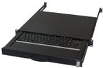 aixcase 19" Rack 1U Tastatur DE Trackball PS2&USB schwarz