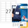 HERMA Textil/Namensetiketten A4 63,5x29,6mm weiß      540St.