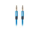 LANBERG Audiokabel Minijack 3.5mm M/M 3 PIN 1,0m PREMIUM bl