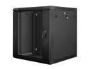 LANBERG 19" 12U 600x600 Wandgehäuse Glastür V2 (FlatPack) sw