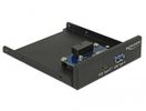 DeLOCK 63962 drive bay panel 8,89 cm (3.5") I/O ports paneel Zwart