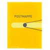 Herlitz Gummizugmappe  A4 PP Postmappe transparent gelb