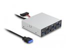 DeLOCK 64207 interface hub 5000 Mbit/s Zwart, Grijs