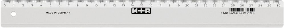 M+R Lineal schmal 30cm glasklar 1 Stück