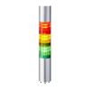 PATLITE Signalsäule LR4-302WJBU-RYG verkabelt LED Buz silber