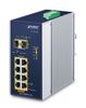 PLANET Industrial 8-Port GE 802.3at PoE + 2 1000X SFP +12V