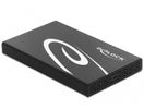 DeLOCK 42611 behuizing voor opslagstations HDD-/SSD-behuizing Zwart, Wit 2.5"