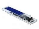 DeLOCK 42620 behuizing voor opslagstations SDD-behuizing Blauw M.2