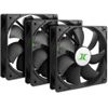 Inter-Tech Lüfter 120*120*25 IPC Fan Set 3xLüfter 120mm schw