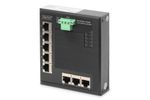 DIGITUS Switch Ind. 8-Port  Gigabit Flat    Unmanaged schwar