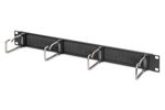 DIGITUS Kabelrangierpanel Stahlbügeln+Bürstenleiste 19" 1HE