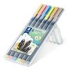 Staedtler 334 SB6 PA fijnschrijver Superfijn Vanillekleur, Lichtroze, Aquablauw, Lichtgroen, Bruin, Licht Grijs