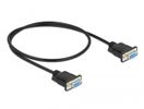 DELOCK Kabel Seriell Nullmodem D-Sub9 0,5m Bu mit St-Gehäus
