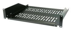 EFB 19" 2HE Fachboden, Tiefe 400 mm, max. 22 kg, schwarz