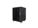 Lanberg FF01-6615-12B rack 15U Vrijstaande rek Zwart
