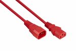 kabelmeister Kaltgeräteverlängerung C14 an C13 rot 5m