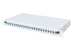 DIGITUS LWL Spleißbox 1HE bestückt 24x LC DX OM4 grau
