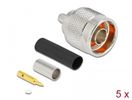 DELOCK N Stecker zum Crimpen LMR 200 mit Schrumpfschlauch