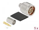 DELOCK N Stecker zum Crimpen LMR 300 mit passendem Schrumpfs