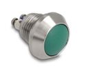 DELOCK Drucktaster zum Einbau 12 mm 2 x Schraubklemme grün
