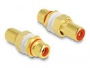 DELOCK Audio Adapter Cinch Bu. > Bu. zum Einbau, Farbr. rot