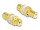 DELOCK Audio Adapter Cinch Bu. > Bu. zum Einbau, Farbr. weiß