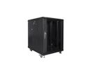 Lanberg FF01-6815-12B rack 15U Vrijstaande rek Zwart