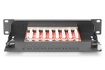 DIGITUS Patchpanel 1HE 10" 8-Port Cat6A Class E geschirmt sw