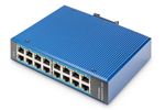 DIGITUS Switch Ind. 16-Port Gigabit         Unmanaged blau