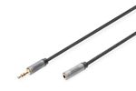 DIGITUS Audio Verlängerungskabel 3,5mm Klinke Buchse Nylon3m