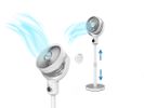 INCA Standventilator +Akku, BLDC-Motor,5 Stufen, LED   weiss